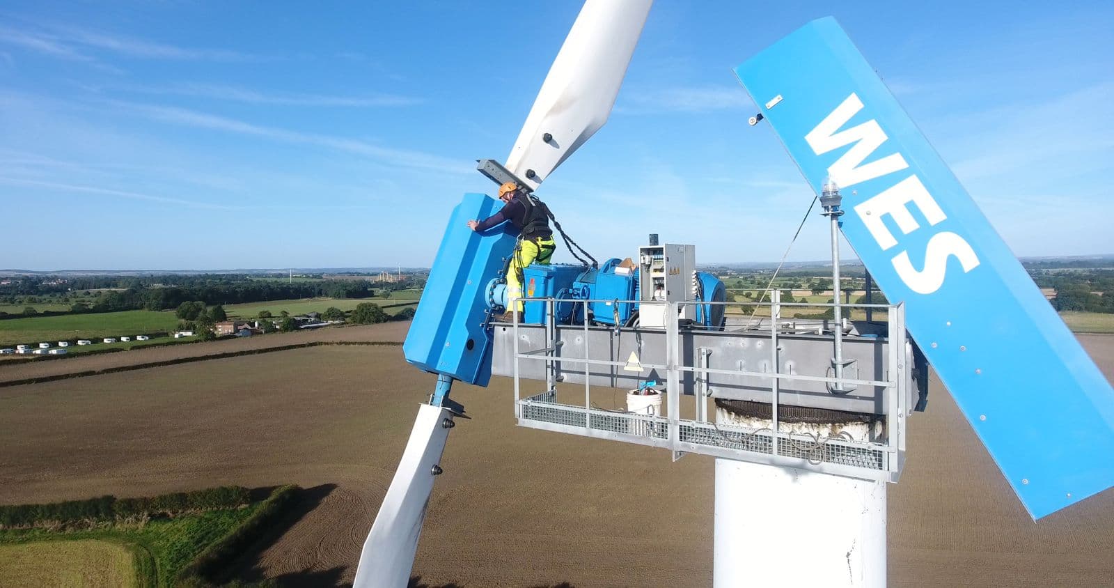 WES turbine close-up maintenance